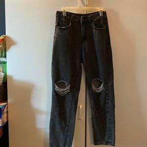 Black ripped jeans
